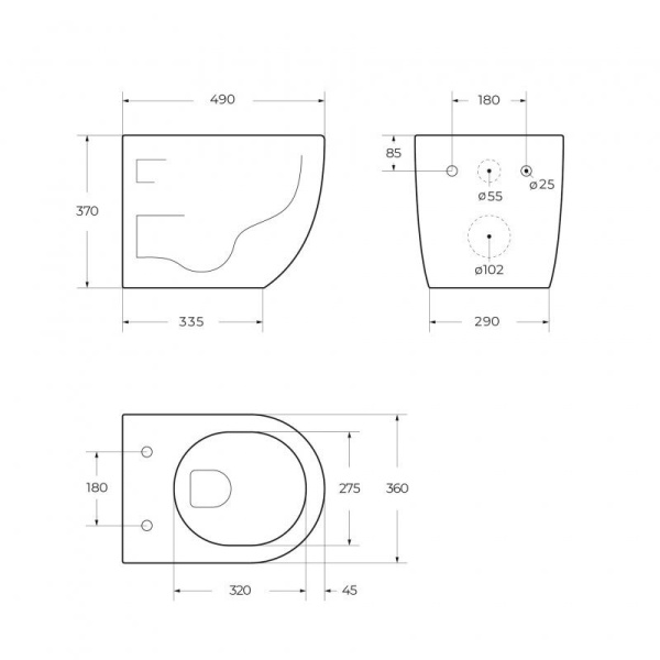 Унитаз подвесной BelBagno Uno BB7306CHR/SC